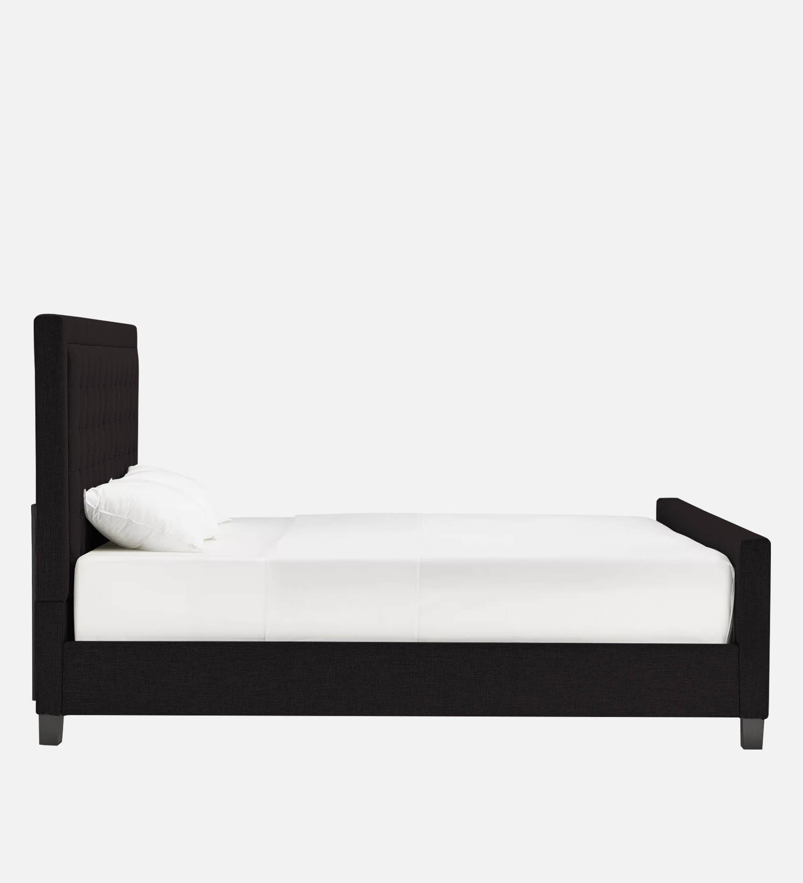 Kaster Fabric Upholstered Queen Size Bed In Cara Brown Colour - Febonic Living