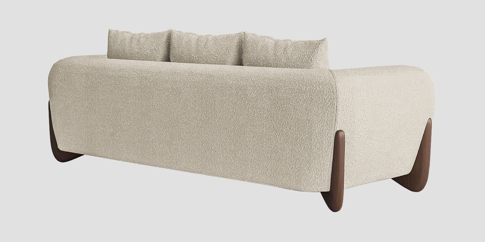 Boko Boucle 3 Seater Sofa In Shell White Colour - Febonic Living