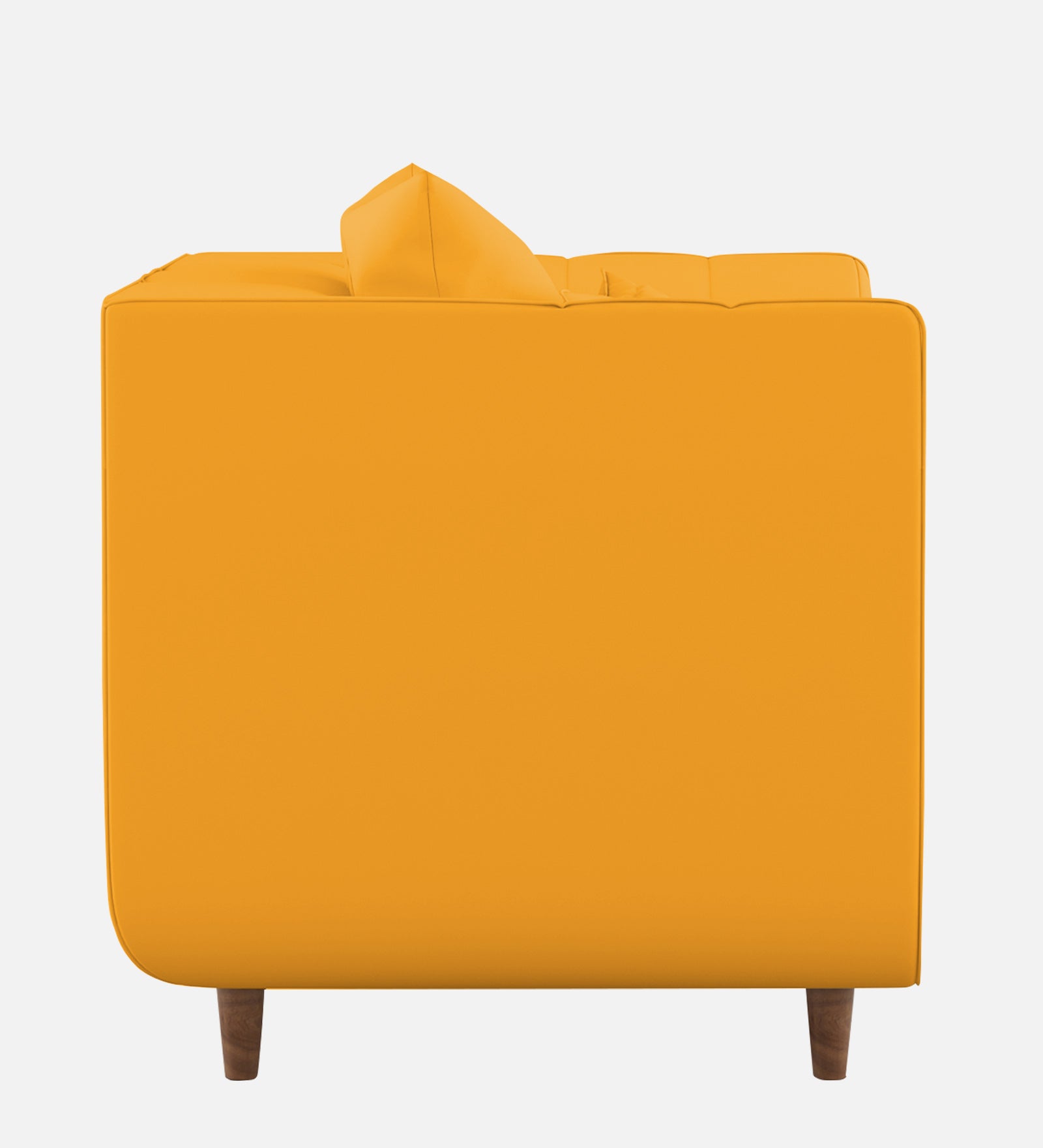 Sumo Velvet 1 Seater Sofa In Safforn Yellow Colour - Febonic Living