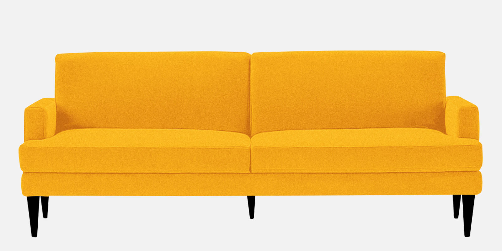 Zoya Fabric 3 Seater Convertible Sofa Cum Bed In Bold Yellow Colour - Febonic Living