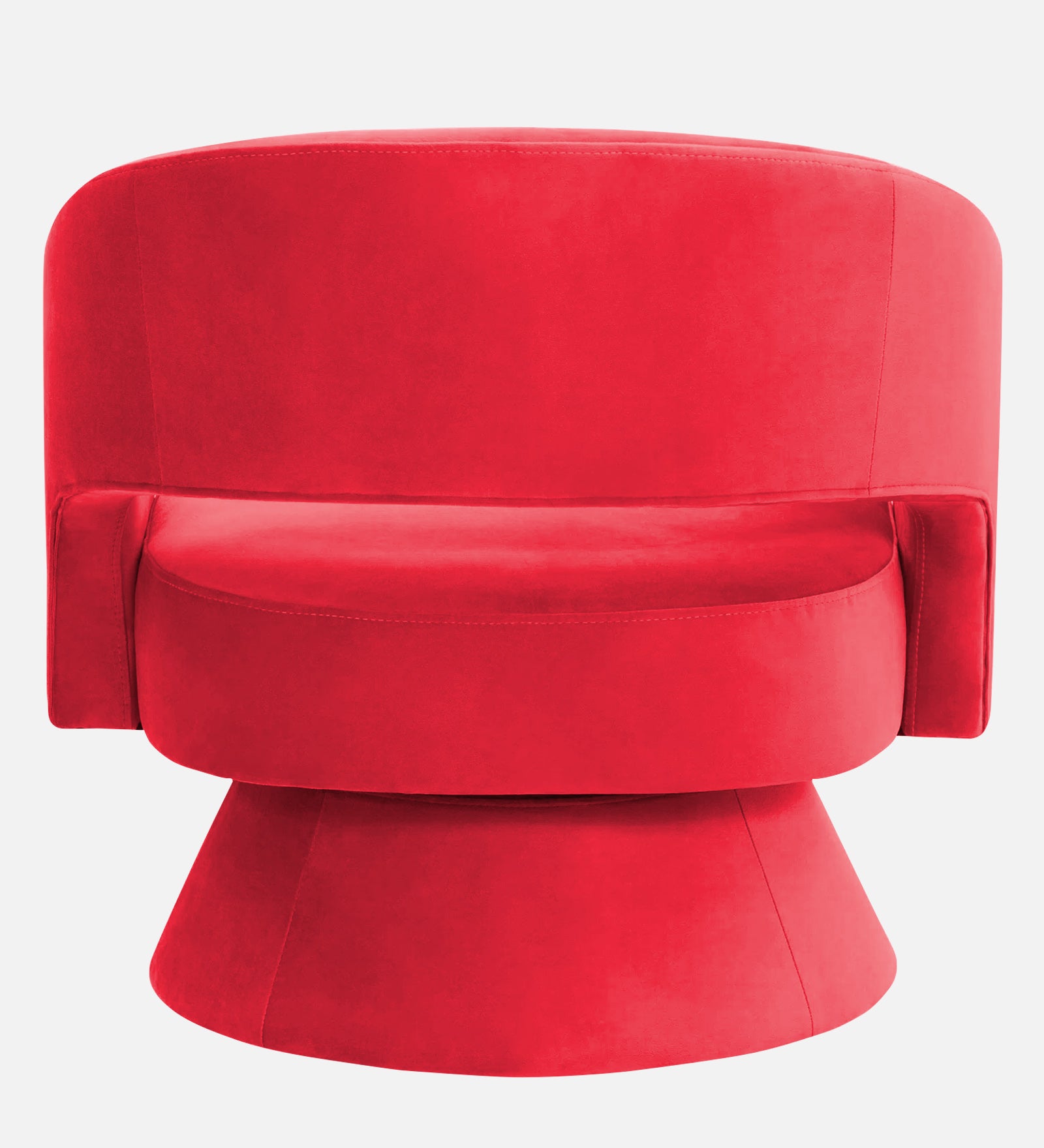 Pendra Velvet Swivel Chair In Ox Blood Maroon Colour - Febonic Living