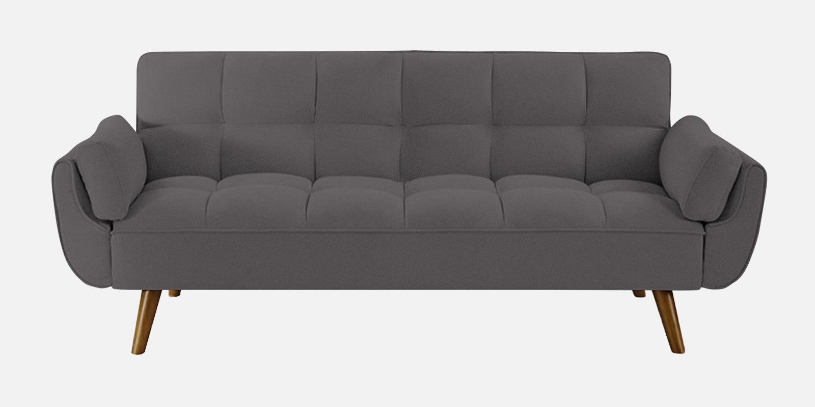 Melano Fabric 3 Seater Convertible Sofa Cum Bed In Sudo Grey Colour - Febonic Living