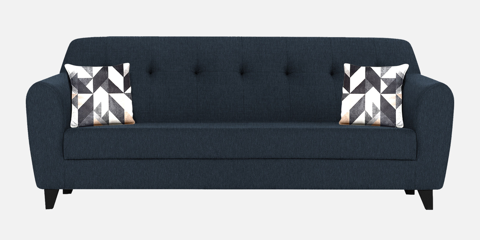 Melaan Fabric 3 Seater Sofa In Denim Blue Colour - Febonic Living