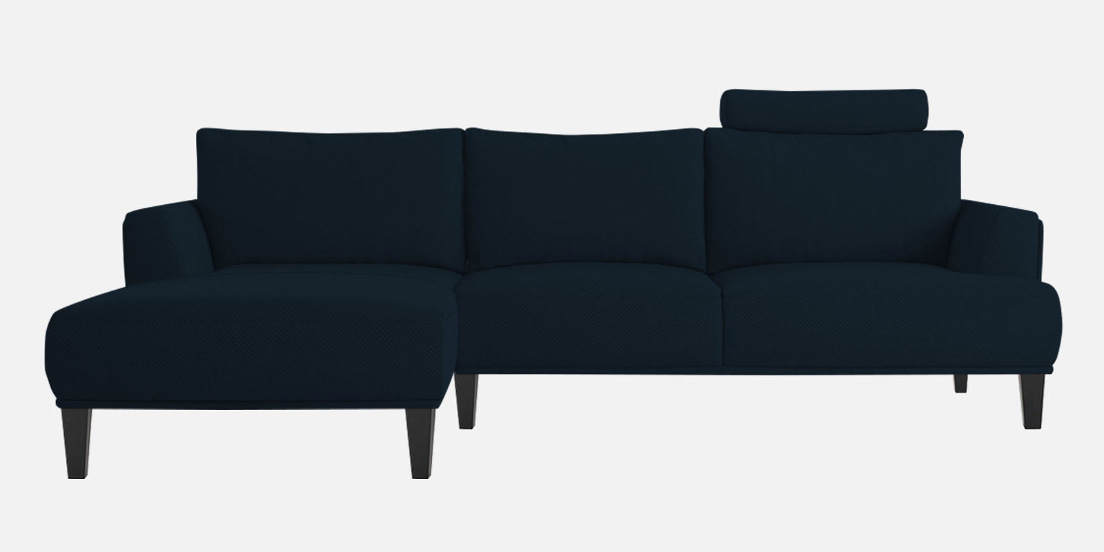 Como Fabric RHS Sectional Sofa (3+Lounger) in Denim Blue Colour