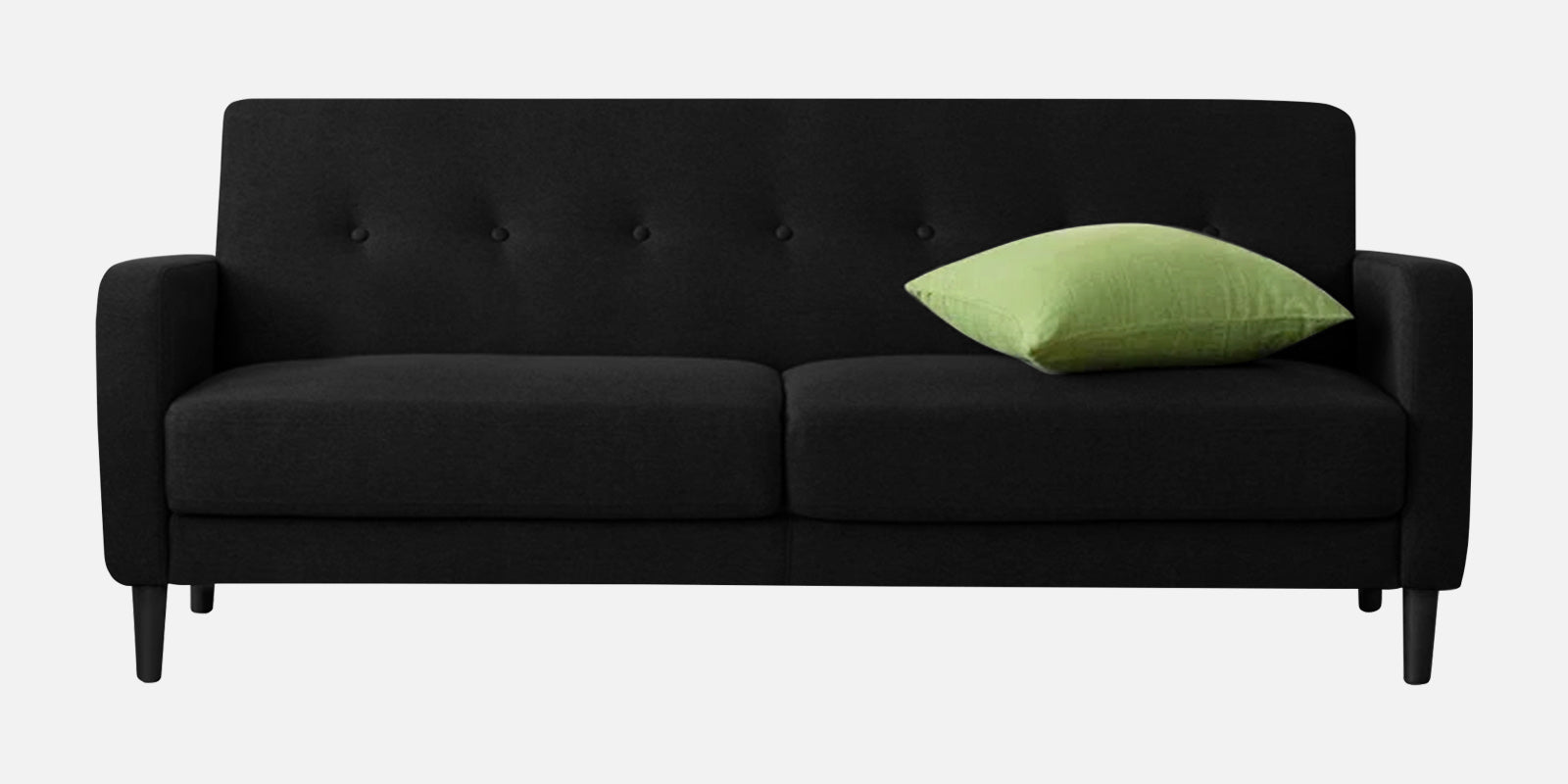 Marq Fabric 3 Seater Sofa In Zed Black Colour - Febonic Living