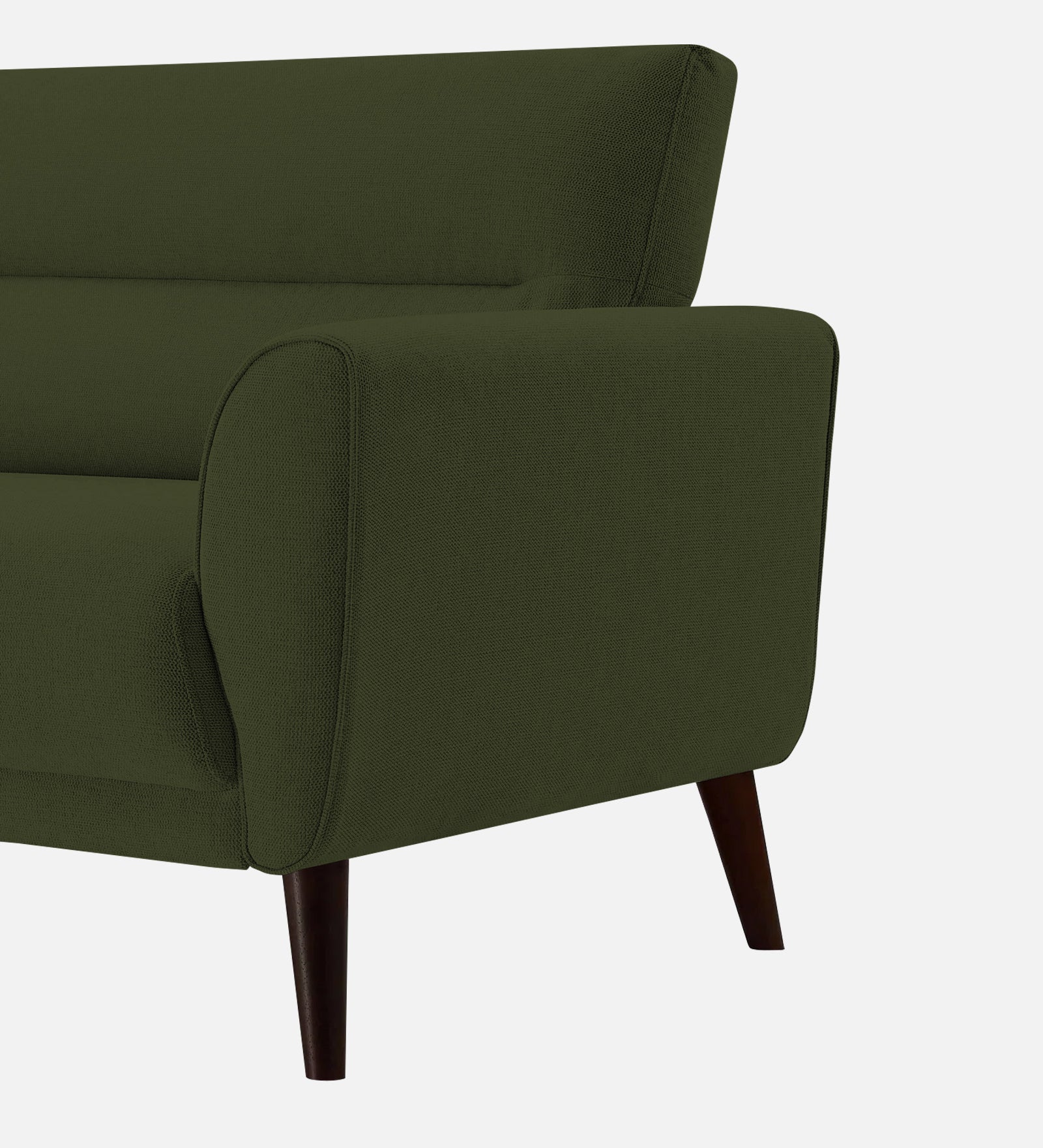 Castro Fabric 1 Seater Sofa In Olive Green Colour - Febonic Living