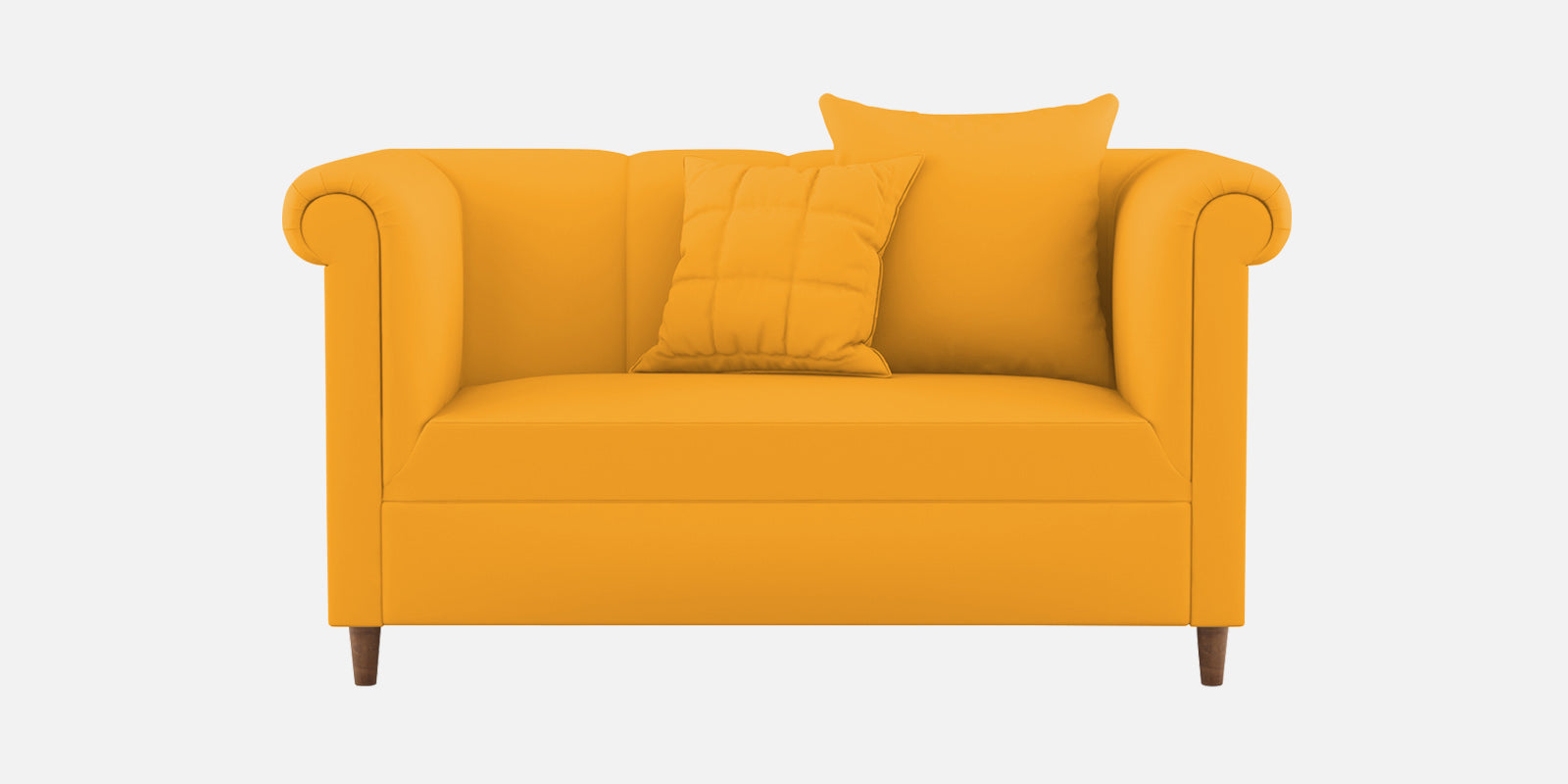 Rubi Velvet 2 Seater Sofa In Safforn Yellow Colour - Febonic Living