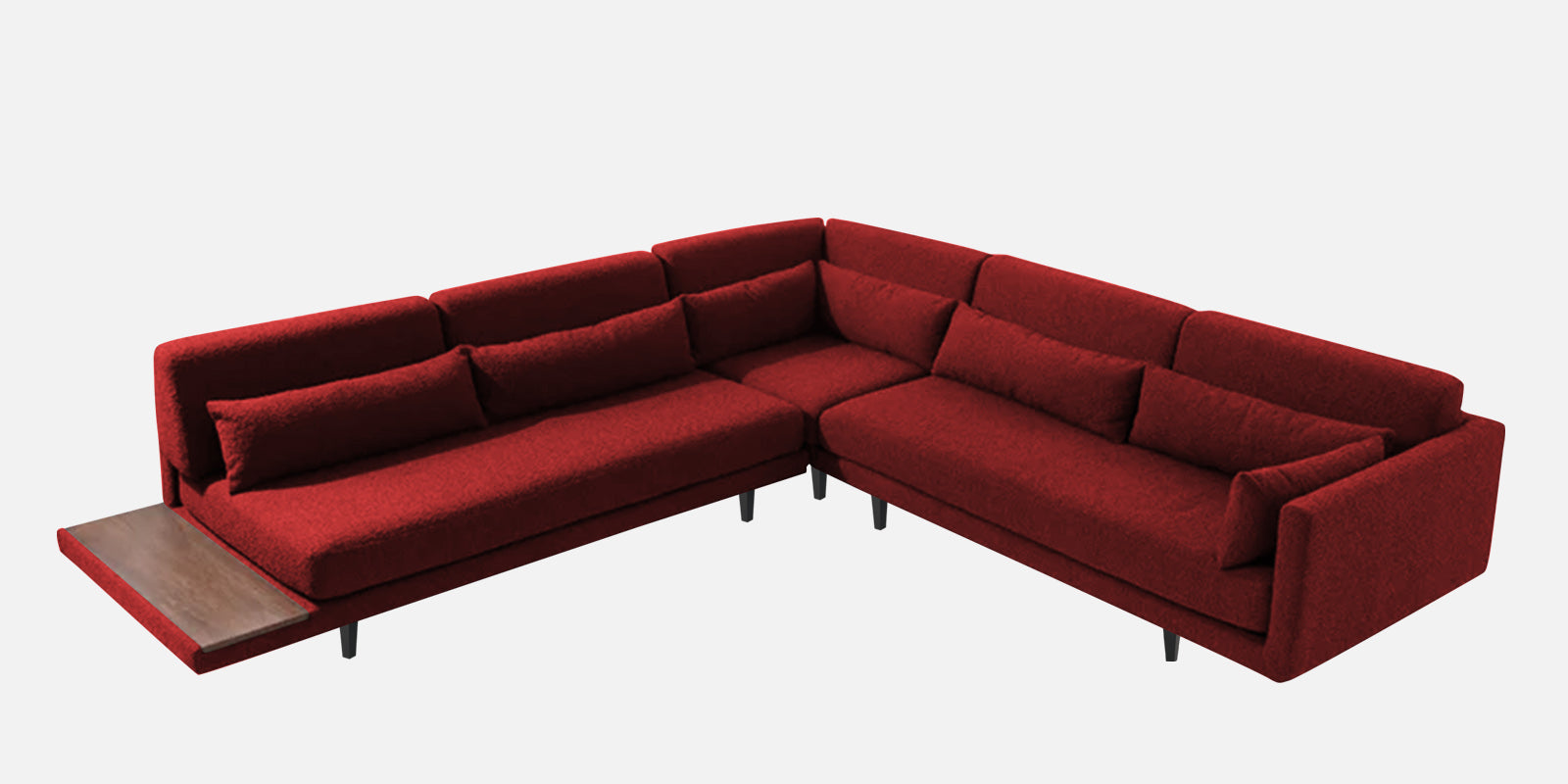 Malta Fabric 6 Seater RHS Corner Sofa In Blood Maroon Colour - Febonic Living