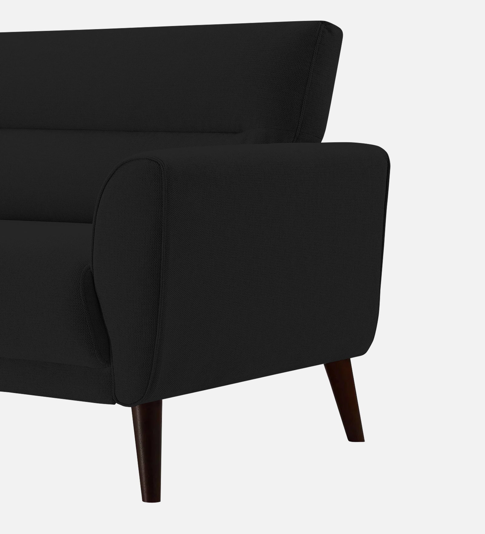 Castro Fabric 1 Seater Sofa In Zed Black Colour - Febonic Living