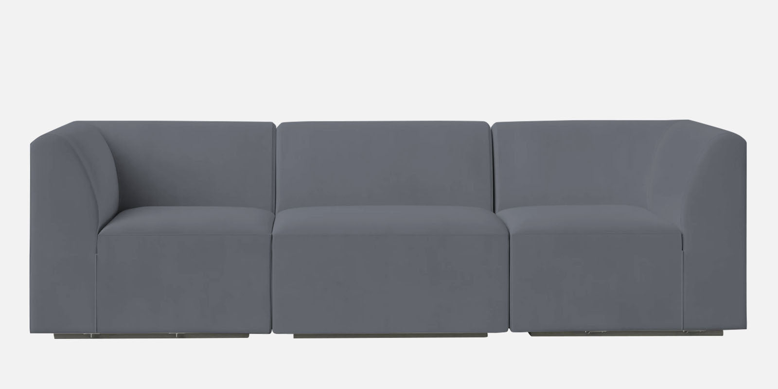 Bufa Velvet 3 Seater Sofa in Pubble Grey Colour