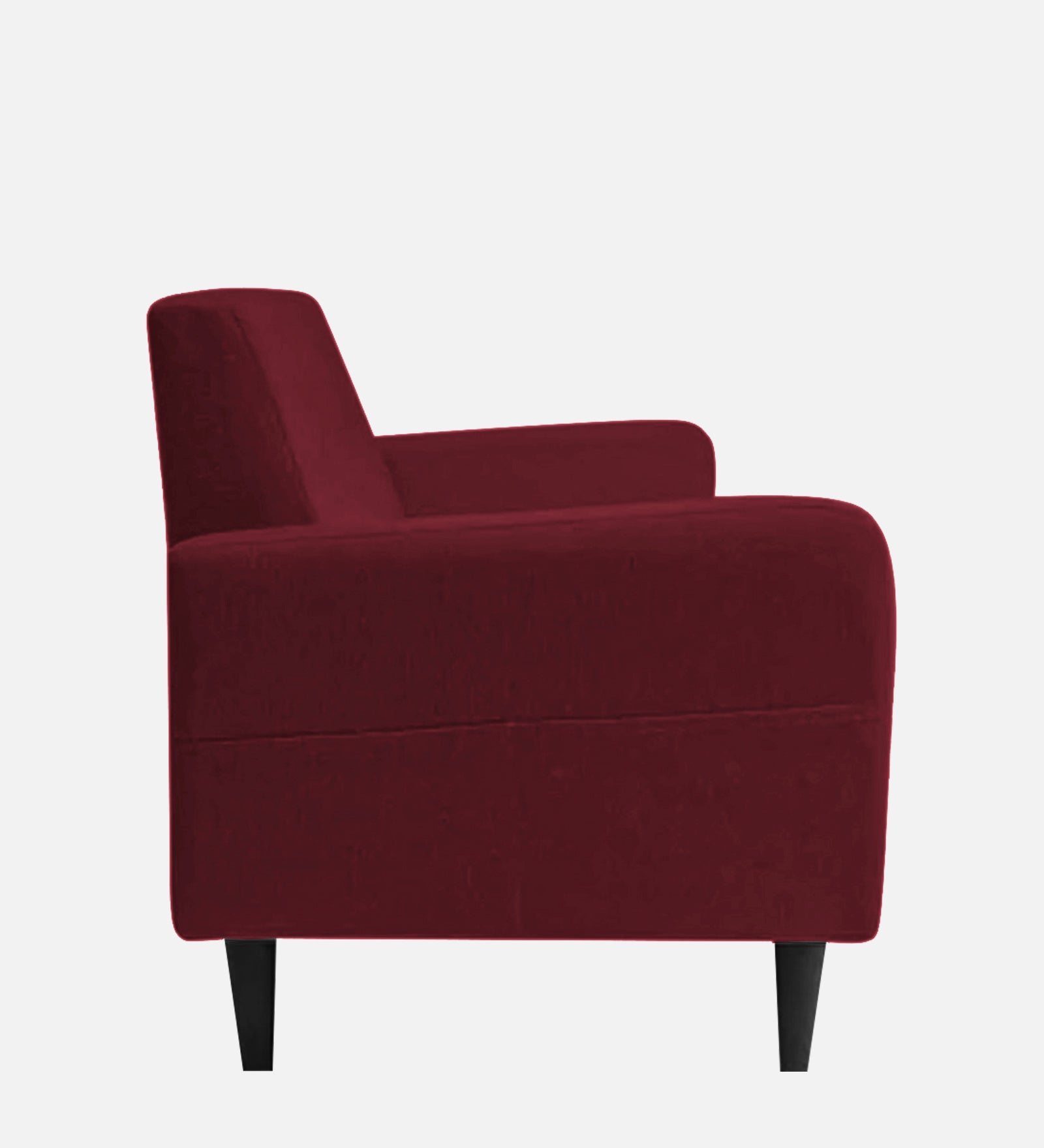 Marq Fabric 1 Seater Sofa in Blood Maroon Colour