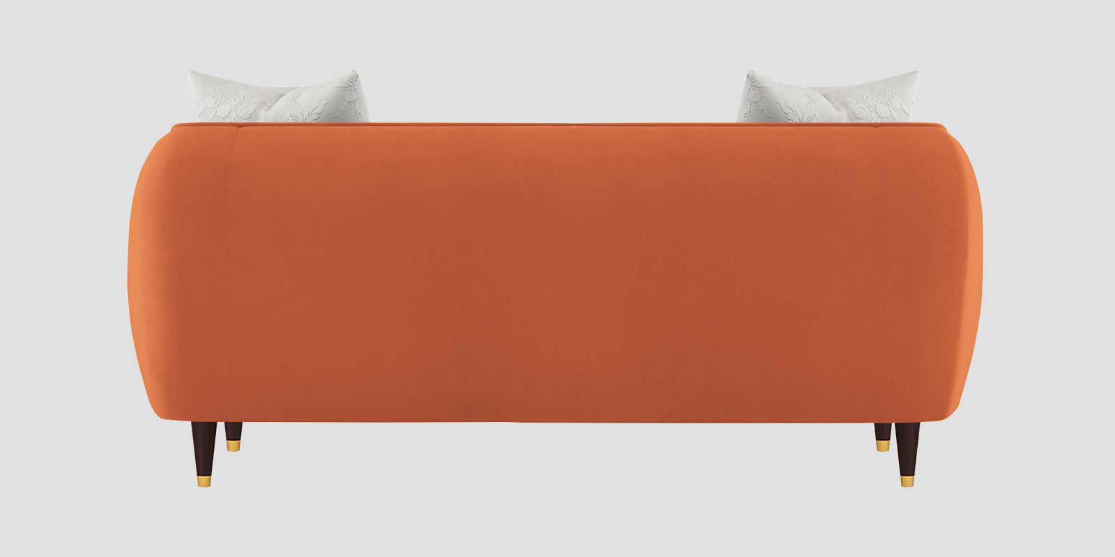 Hairo Velvet 2 Seater Sofa In Yam Orange Colour - Febonic Living