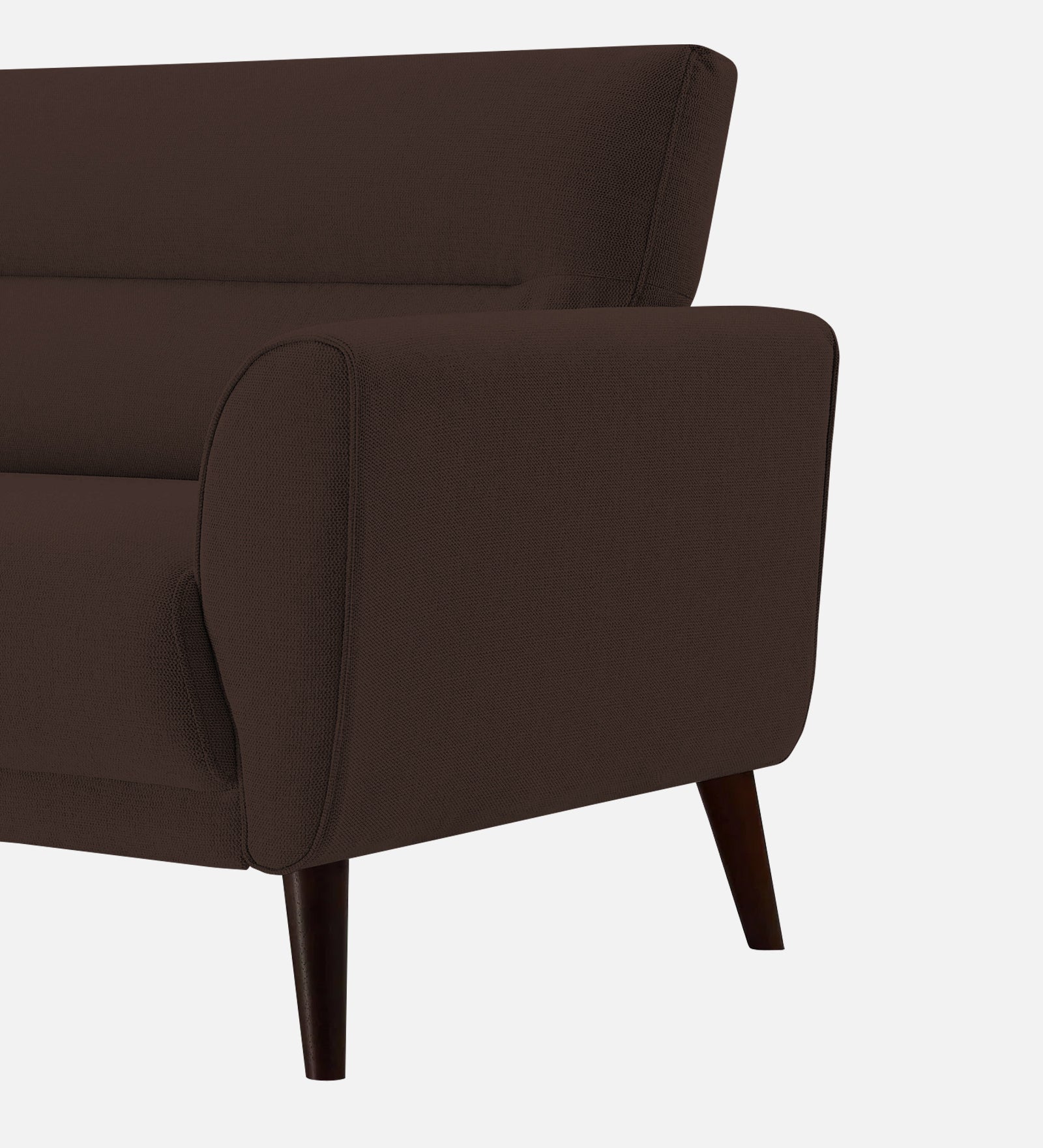 Castro Fabric 1 Seater Sofa In Coffee Brown Colour - Febonic Living