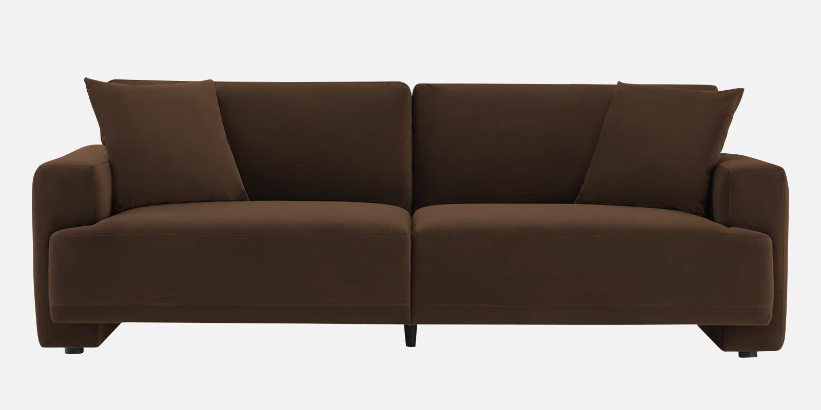 Kosta Velvet 3 Seater Sofa In Cholocate Brown Colour - Febonic Living