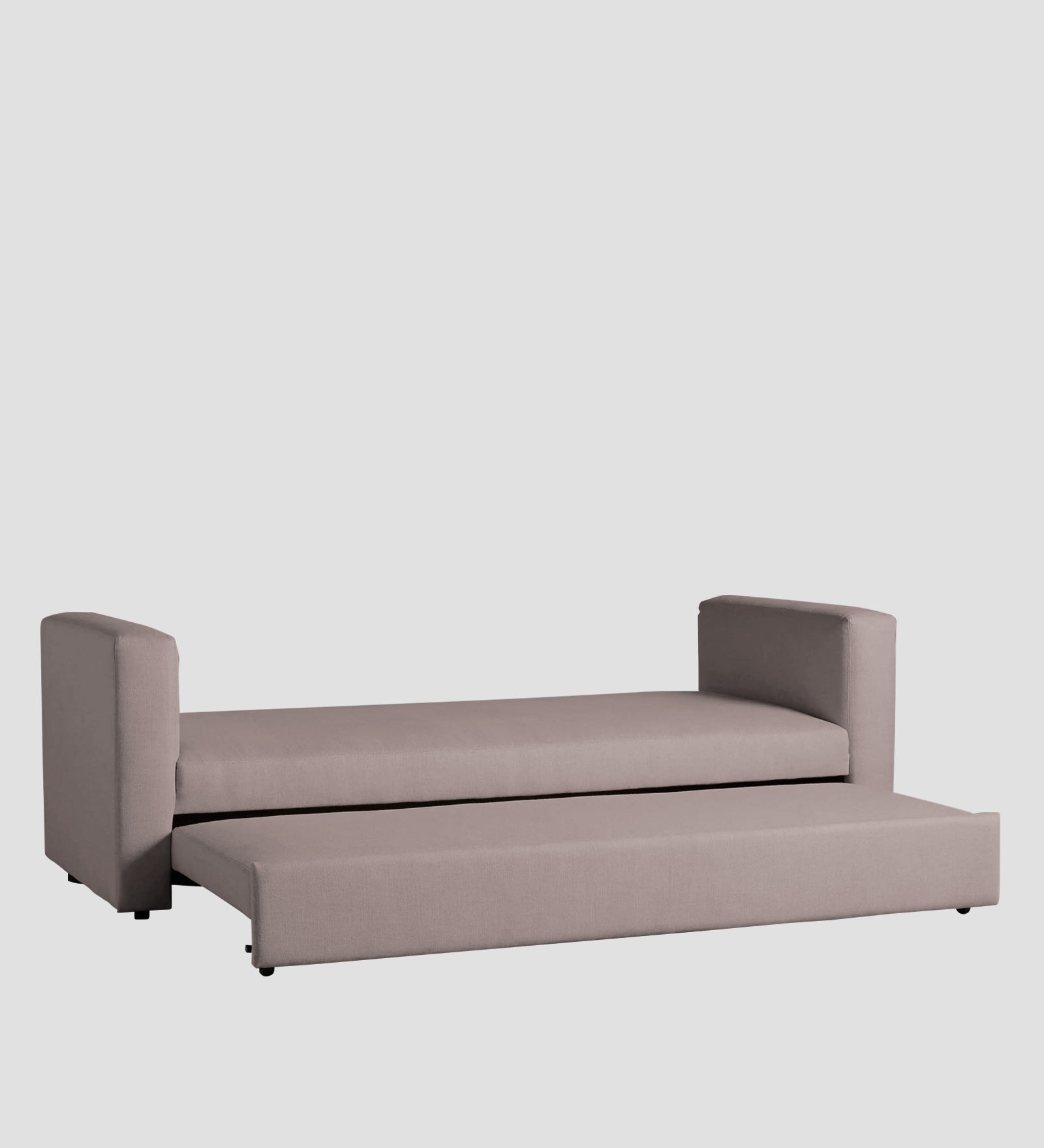Tosy Fabric 3 Seater Pull Out Sofa Cum Bed In Almond Beige Colour - Febonic Living