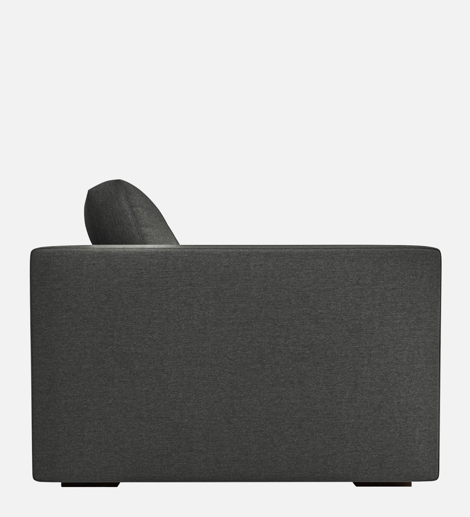 Messy Fabric 1 Seater Sofa In Charcoal Grey Colour - Febonic Living