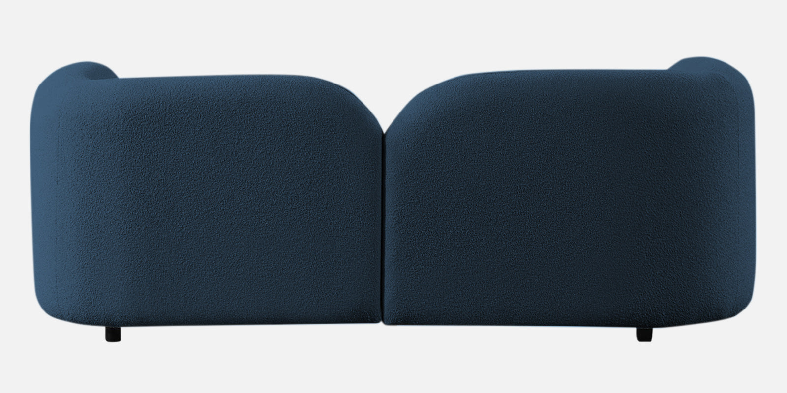Corny Boucle Fabric 2 Seater Sofa In Classic Blue Colour - Febonic Living