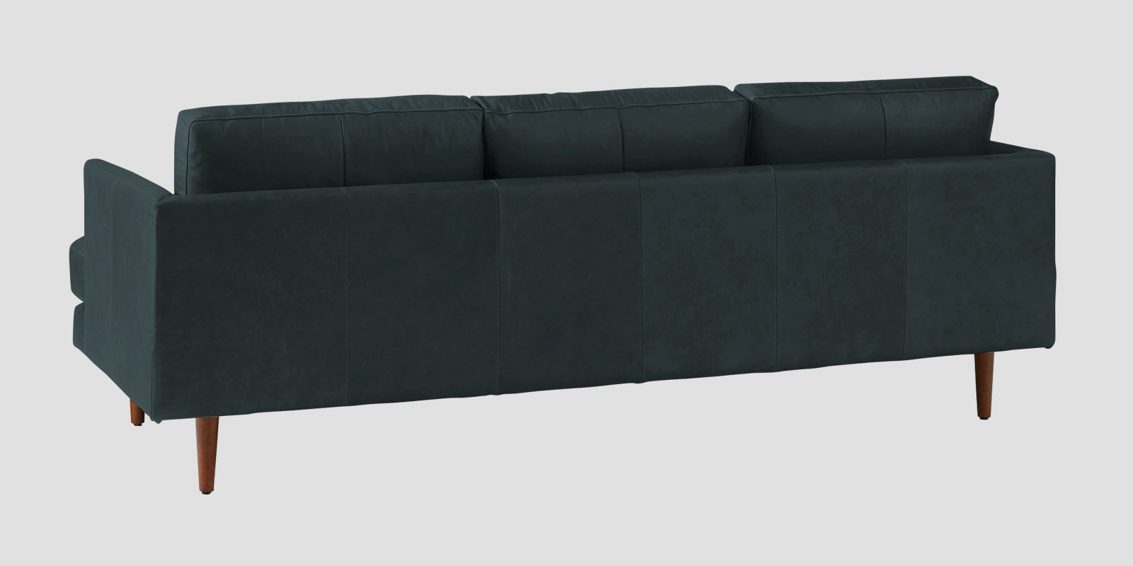 Sterio Leatherette 3 Seater Sofa In Steel Blue Colour - Febonic Living