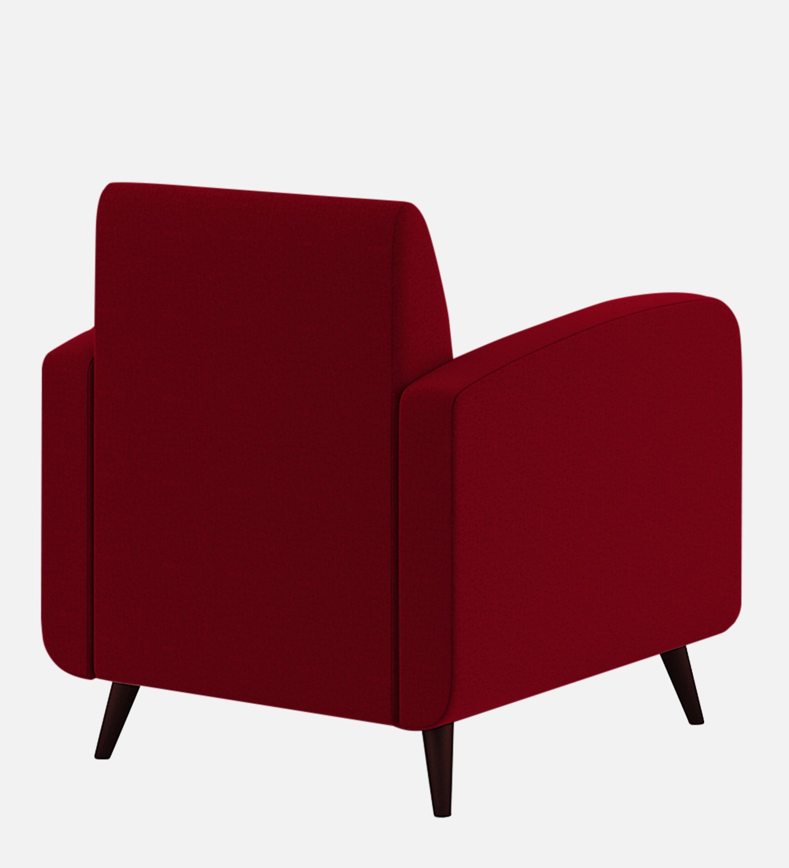 Wiki Velvet 1 Seater Sofa In Cherry Red Colour - Febonic Living