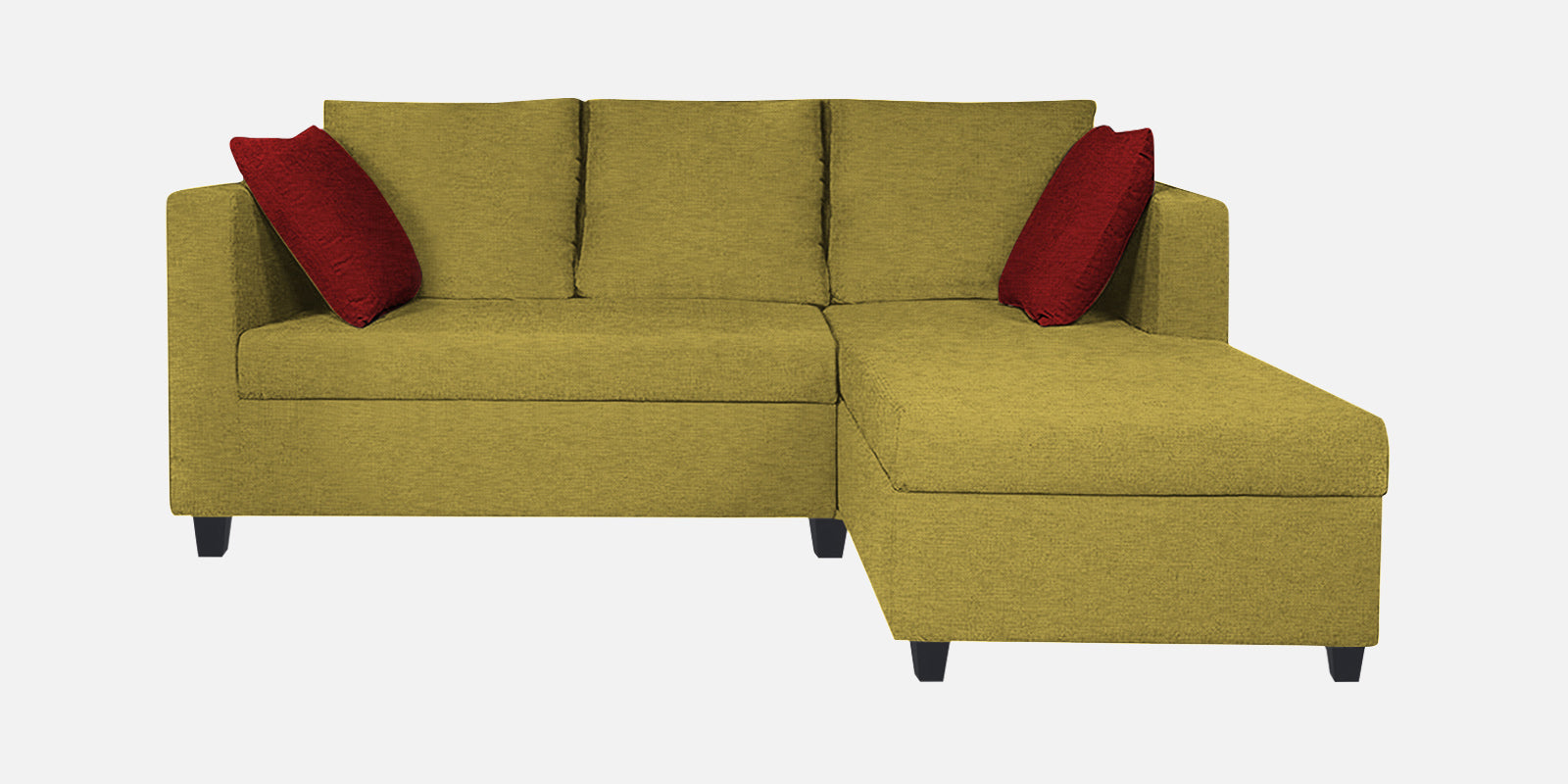 Nebula Fabric LHS Sectional Sofa (2+Lounger) In Parrot Green Colour - Febonic Living