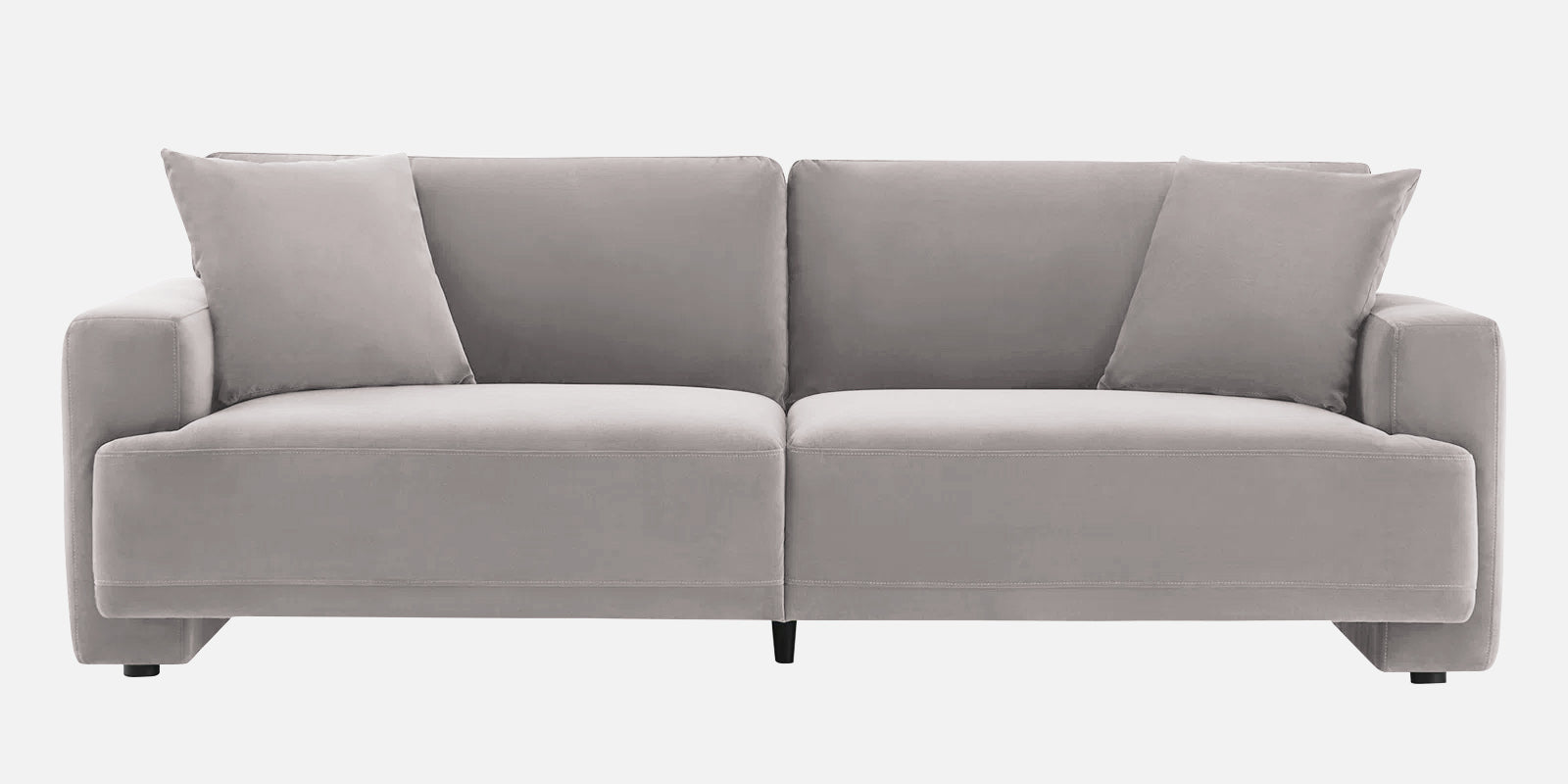 Kosta Velvet 3 Seater Sofa In Pearl Grey Colour - Febonic Living