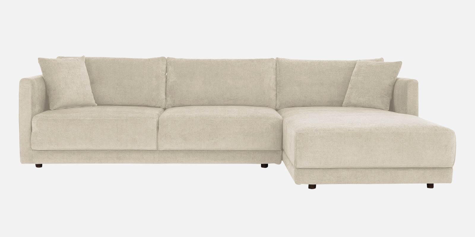 Northern Fabric LHS Sectional Sofa (3+Lounger) In Ivory Beige Colour - Febonic Living