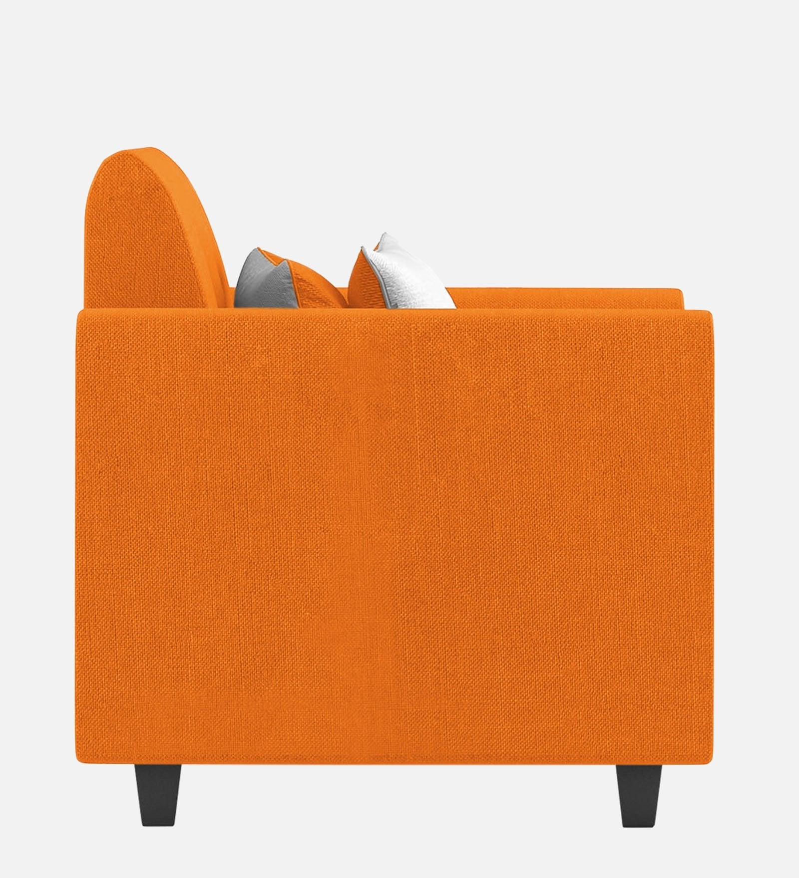 Denmark Fabric 1 Seater Sofa In Vivid Orange Colour - Febonic Living