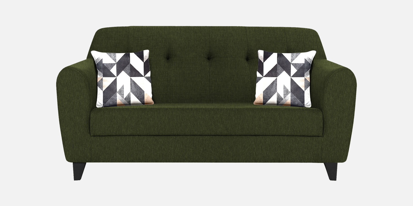 Melaan Fabric 2 Seater Sofa In Olive Green Colour - Febonic Living