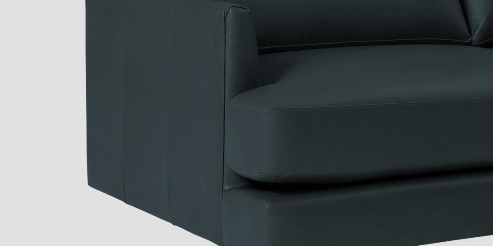 Sterio Leatherette 2 Seater Sofa In Steel Blue Colour - Febonic Living