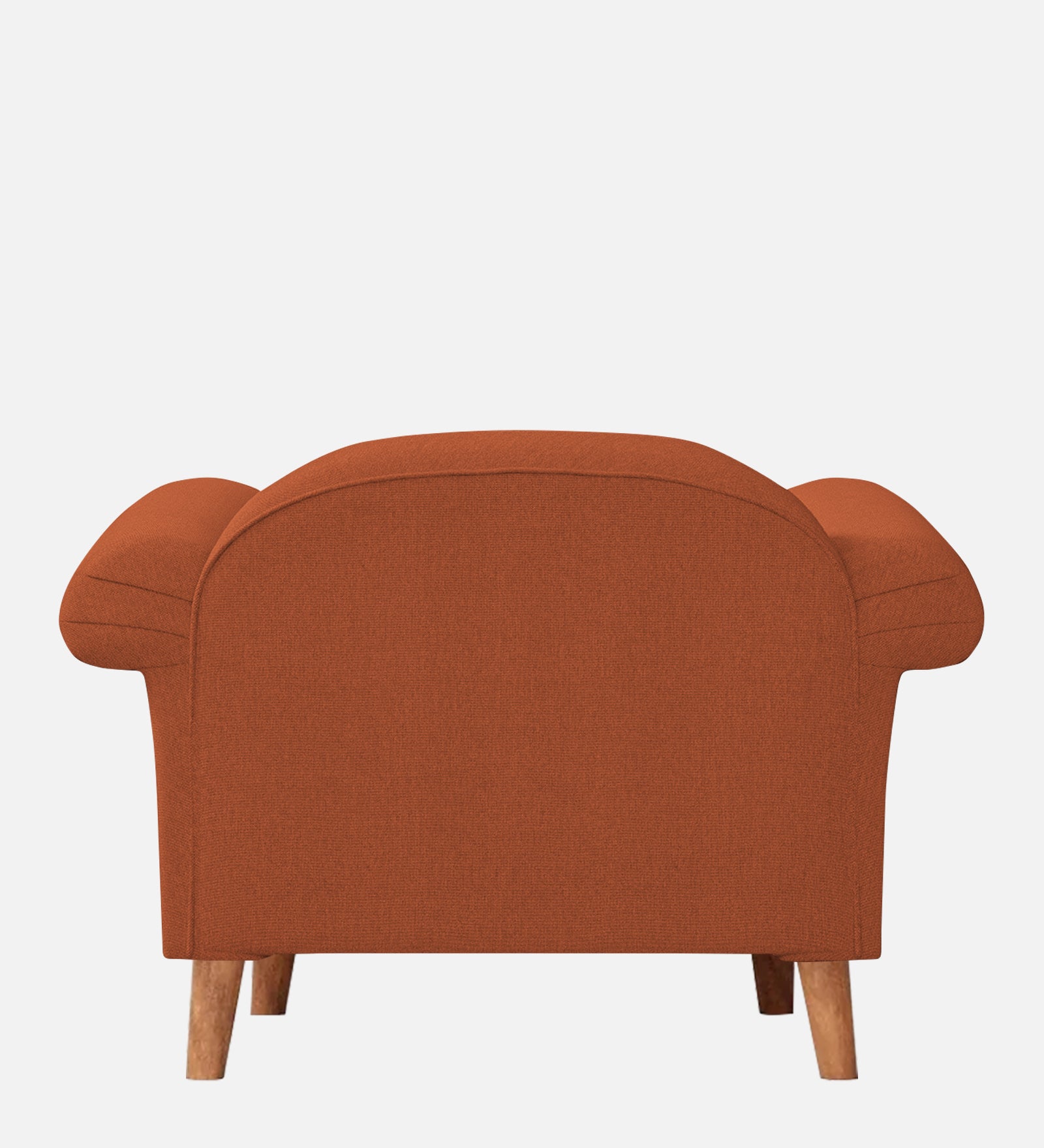 Barber Fabric 1 Seater Sofa In Royal Orange Colour - Febonic Living