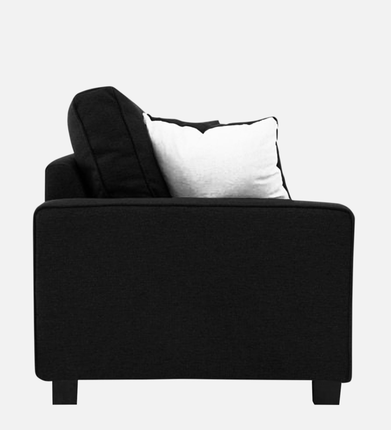 Ladybug Fabric 1 Seater Sofa In Zed Black Colour - Febonic Living