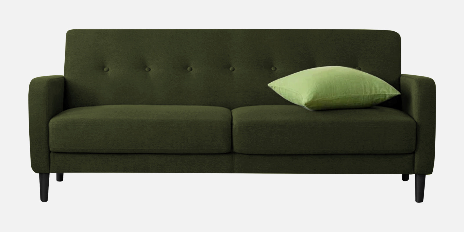 Marq Fabric 3 Seater Sofa In Olive Green Colour - Febonic Living