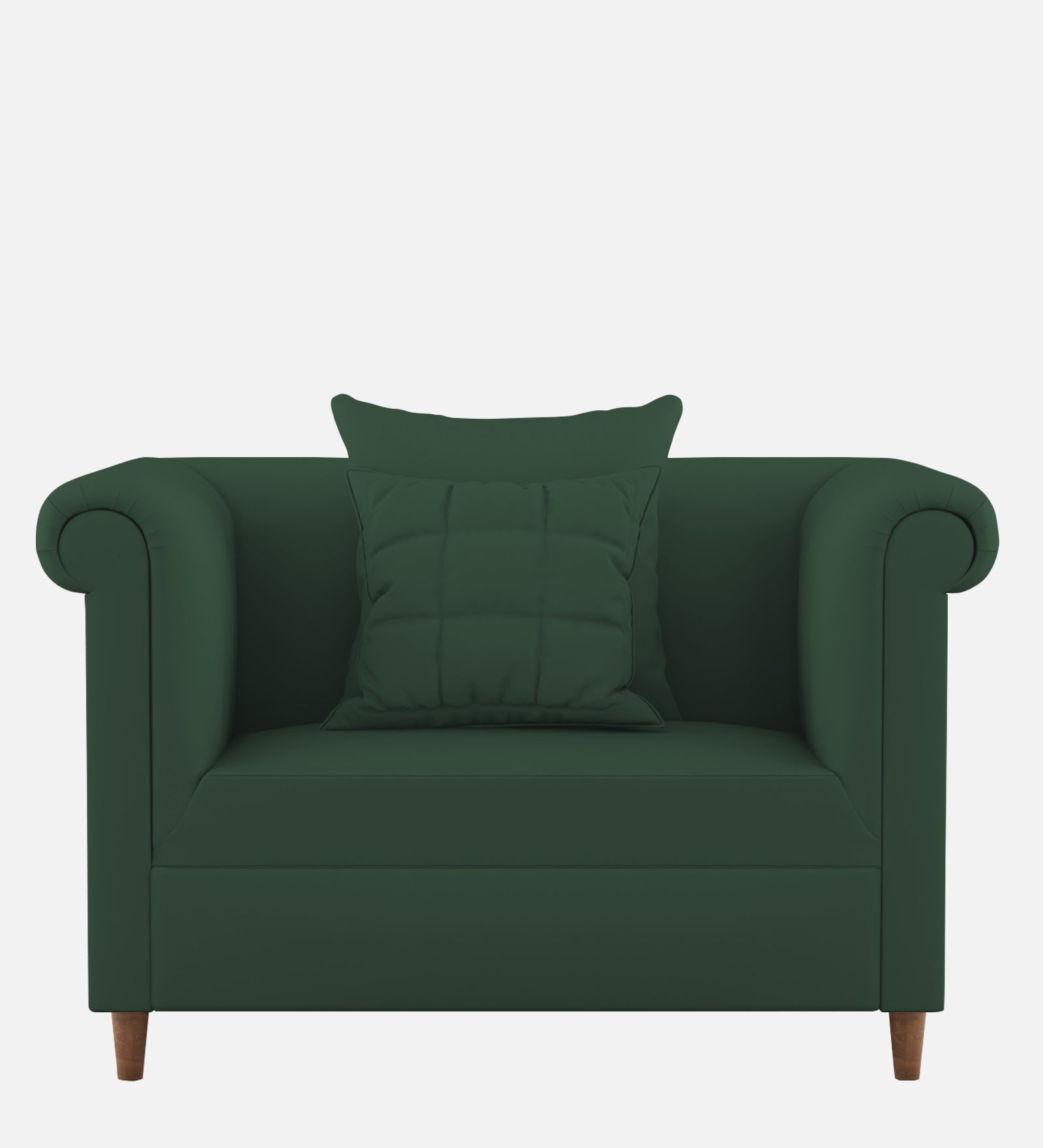 Rubi Velvet 1 Seater Sofa In Amazon Green Colour - Febonic Living
