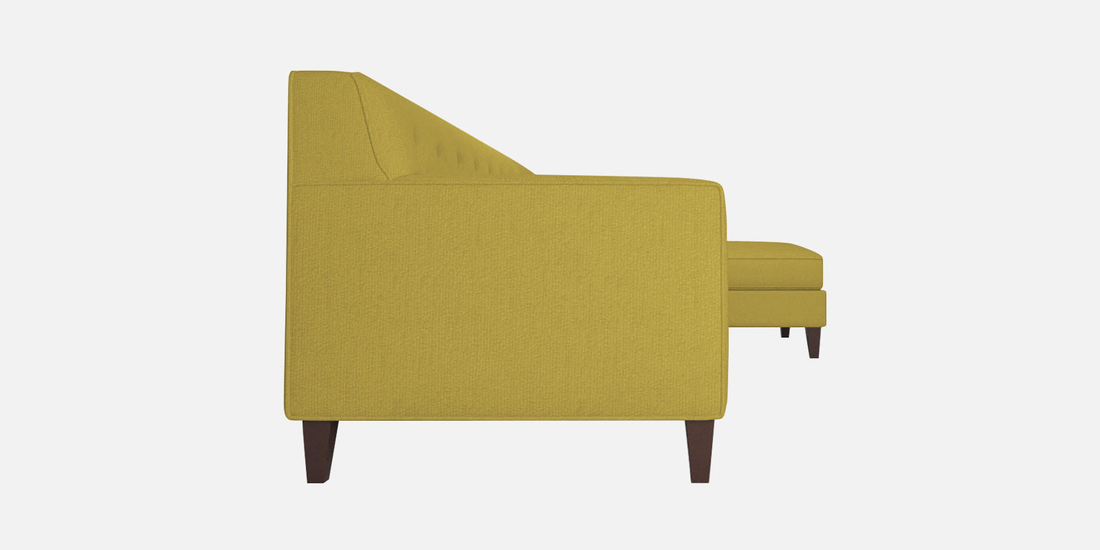 Miller Fabric RHS Sectional Sofa (3+Lounger) In Parrot Green Colour - Febonic Living