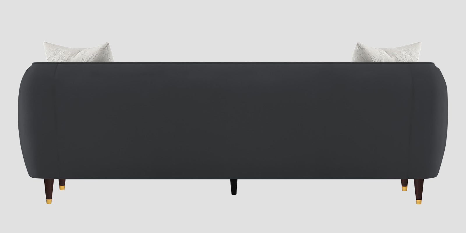 Hairo Velvet 3 Seater Sofa In Davy Grey Colour - Febonic Living