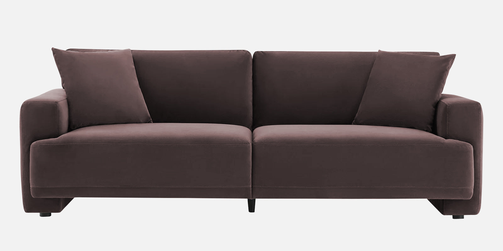 Kosta Velvet 3 Seater Sofa In Mocha Brown Colour - Febonic Living