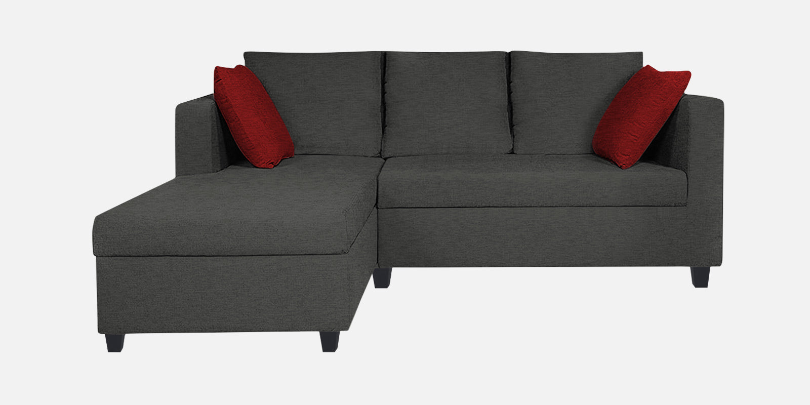 Nebula Fabric RHS Sectional Sofa (2+Lounger) In Charcoal Grey Colour - Febonic Living