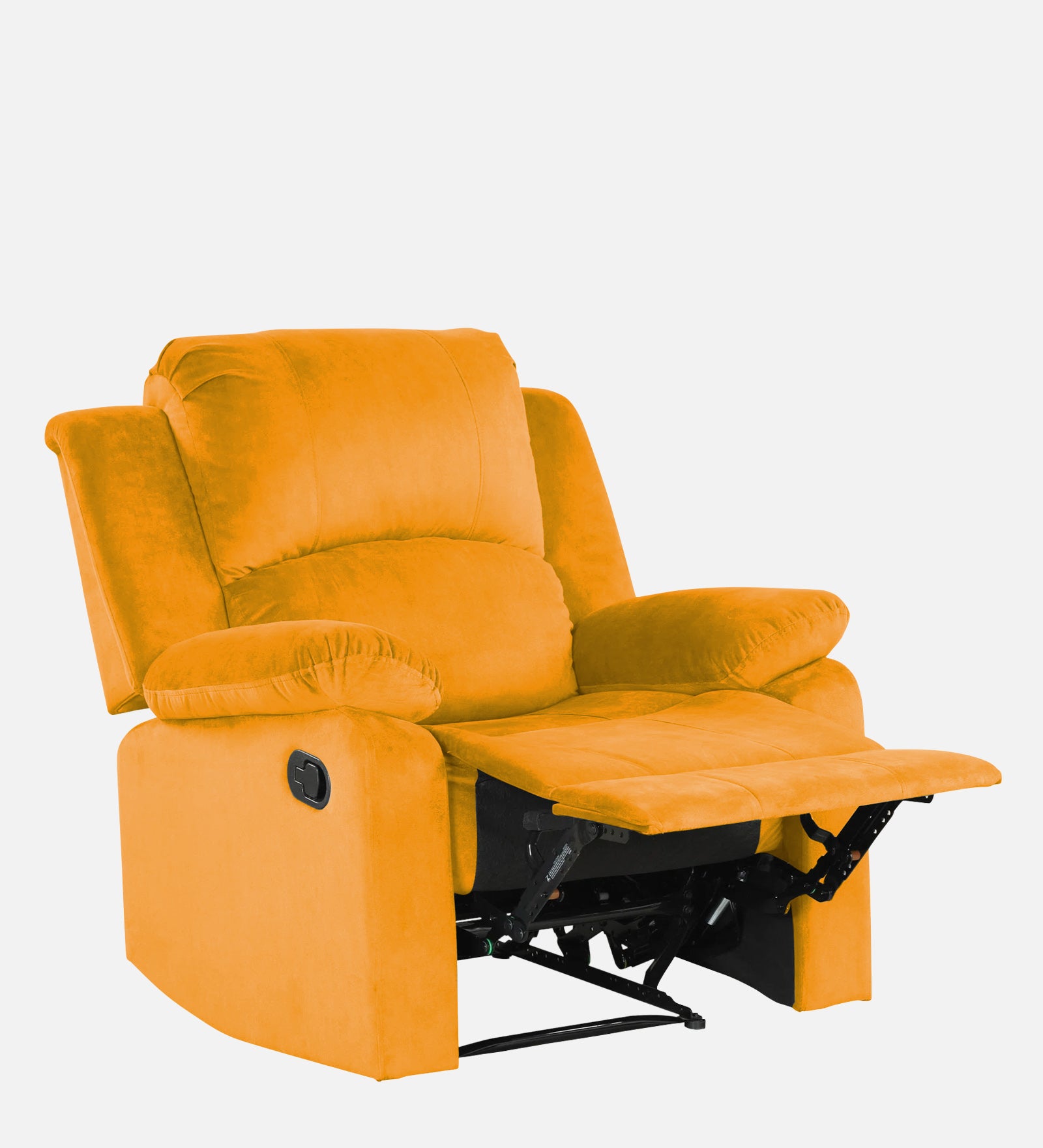 Lexi Fabric 1 Seater Motorized Recliner In Safforn Yellow Colour - Febonic Living