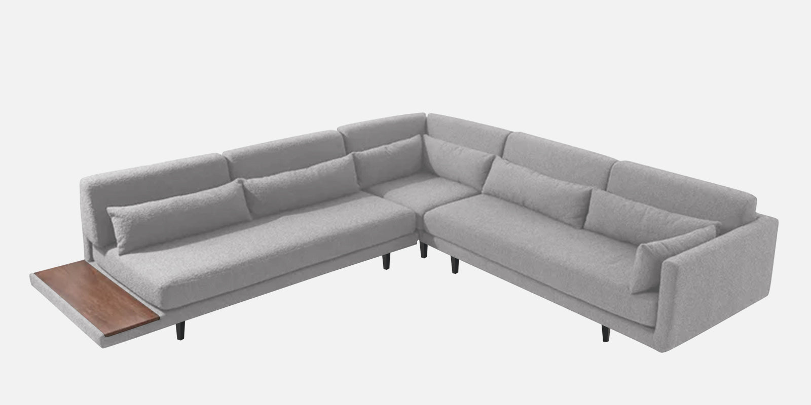Malta Fabric 6 Seater RHS Corner Sofa In Lit Grey Colour - Febonic Living