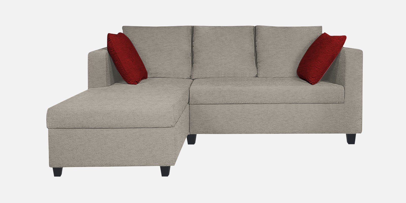 Nebula Fabric RHS Sectional Sofa (2+Lounger) In Ash Grey Colour - Febonic Living