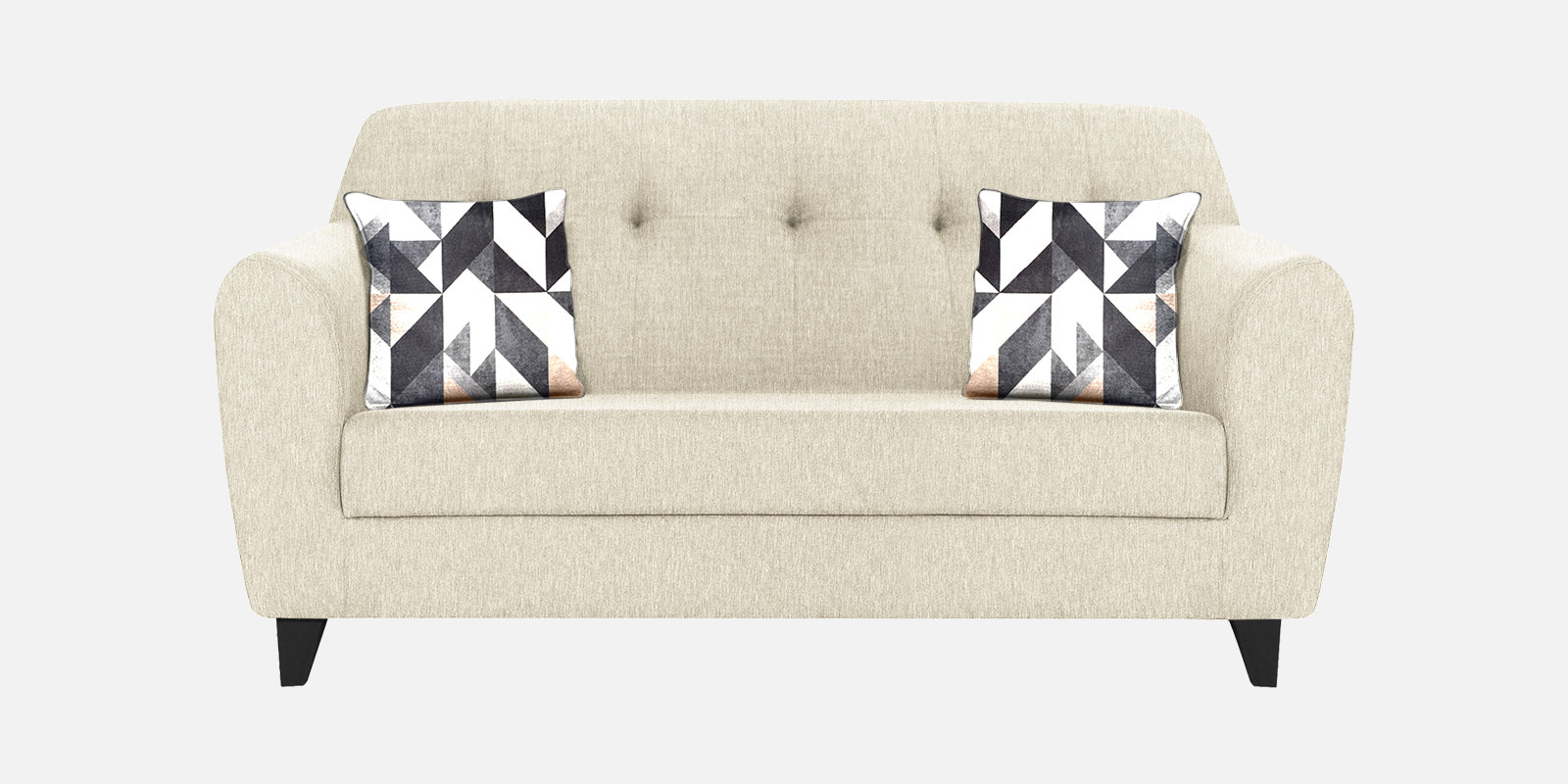 Melaan Fabric 2 Seater Sofa In Ivory cream Colour - Febonic Living