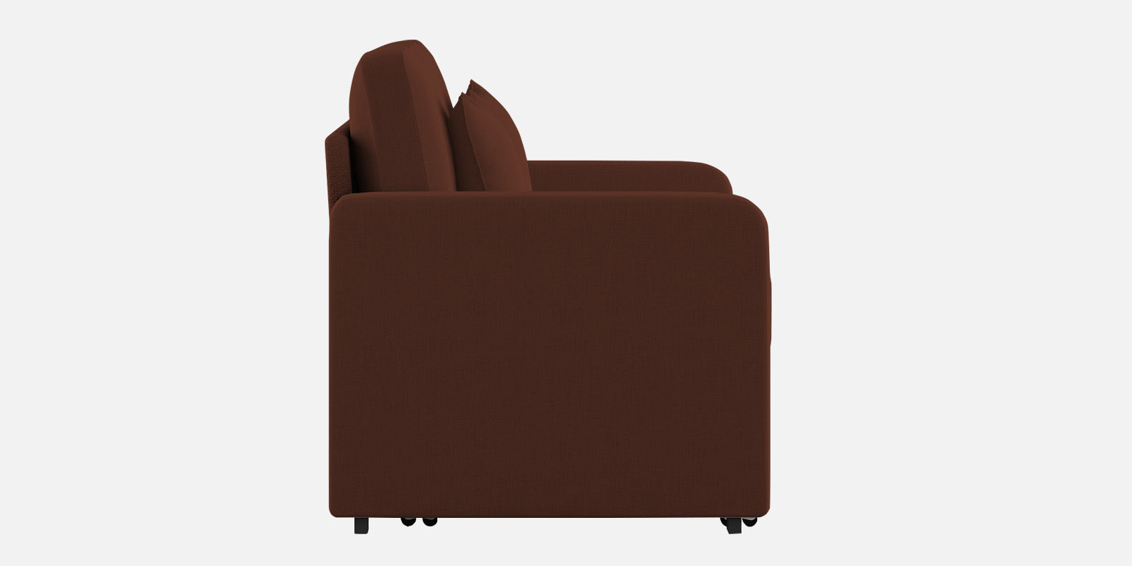 Rocky Fabric 3 Seater Pull Out Sofa Cum Bed In Coffee Brown Colour With Storage - Febonic Living
