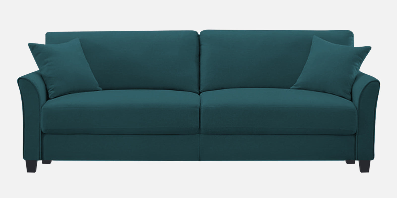 Daroo Velvet 3 Seater Sofa In Arabian Green Colour - Febonic Living