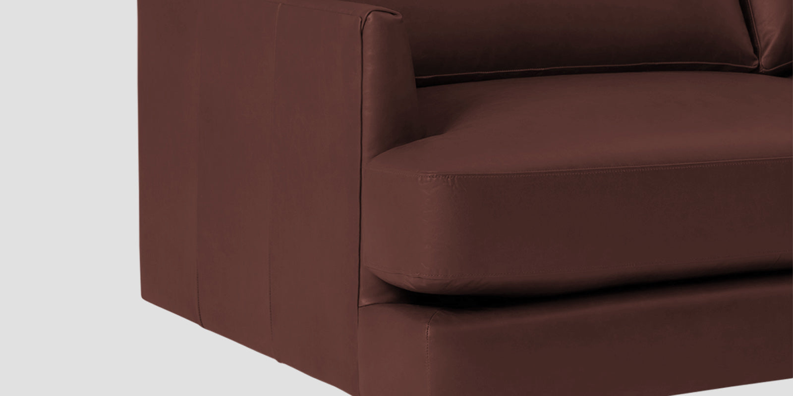 Sterio Leatherette 2 Seater Sofa In Wine Brown Colour - Febonic Living