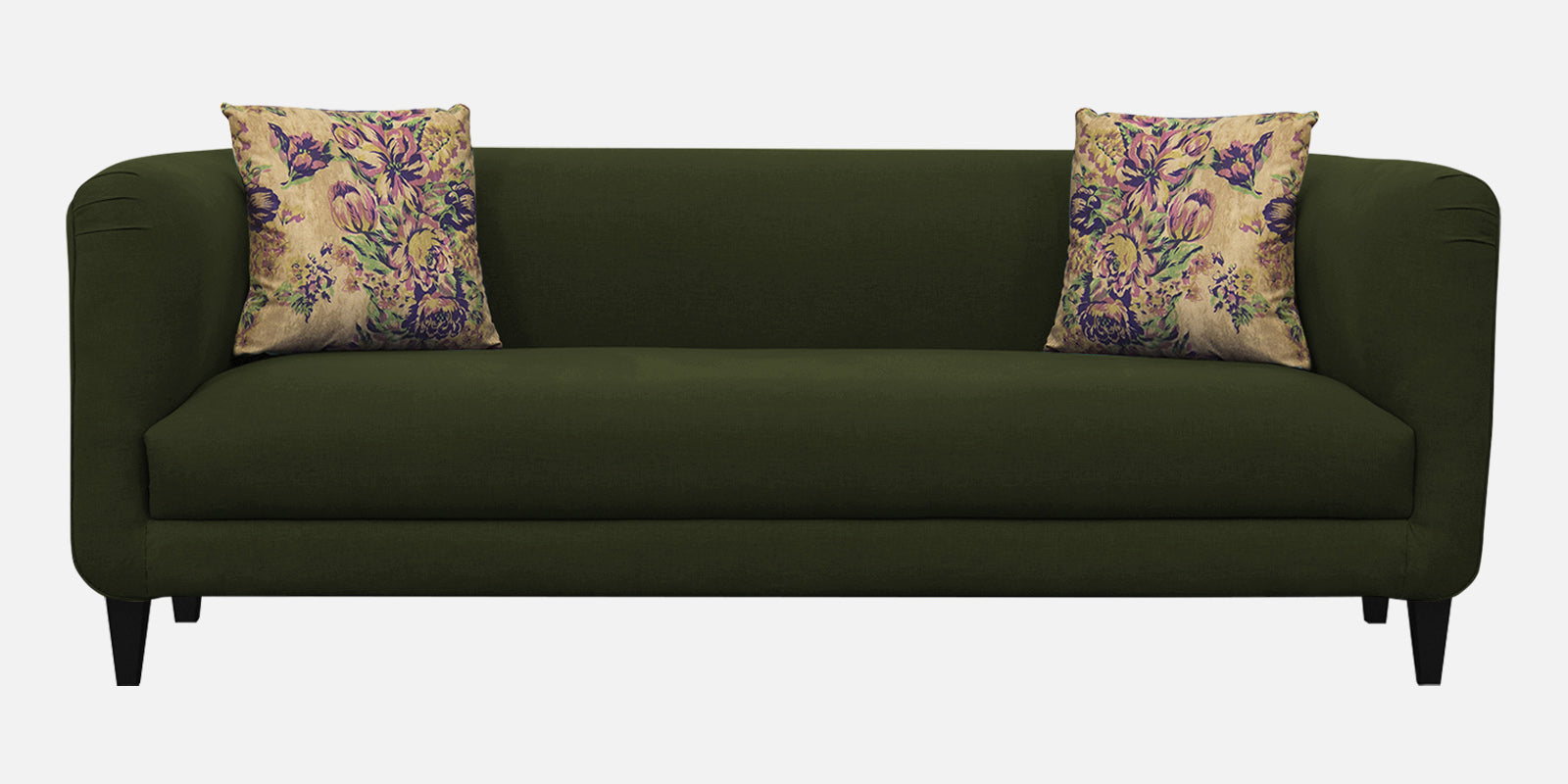 Niki Fabric 3 Seater Sofa In Olive Green Colour - Febonic Living