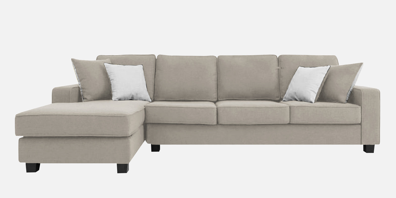 Ladybug Fabric RHS Sectional Sofa (3+Lounger) In Ash Grey Colour - Febonic Living