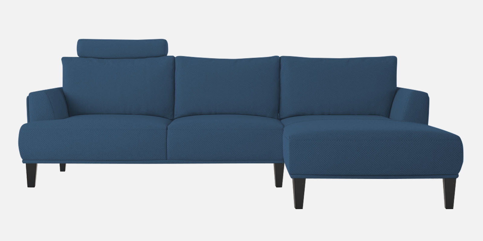 Como Fabric LHS Sectional Sofa (3+Lounger) In Light Blue Colour - Febonic Living
