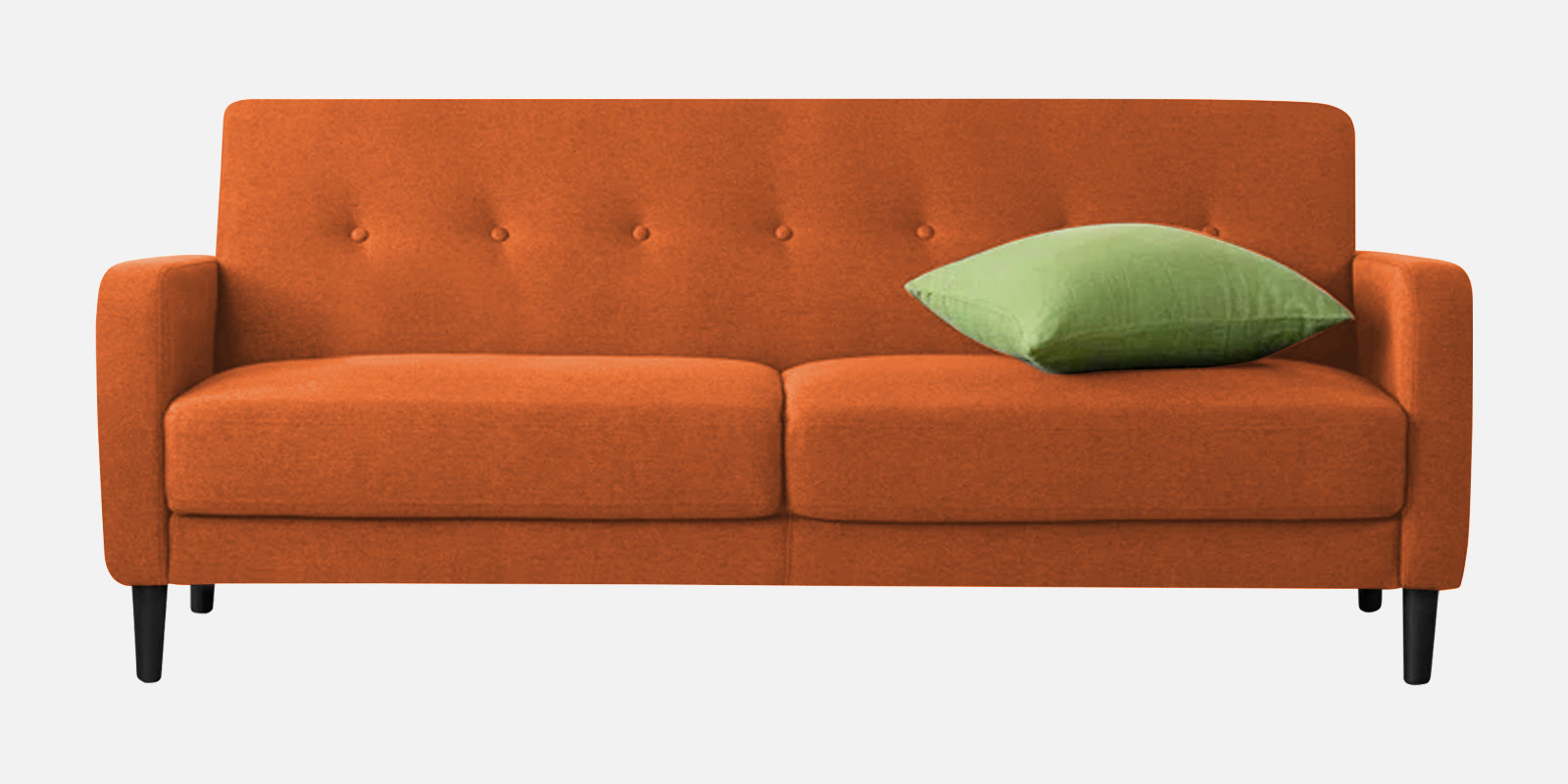 Marq Fabric 3 Seater Sofa In Vivid Orange Colour - Febonic Living