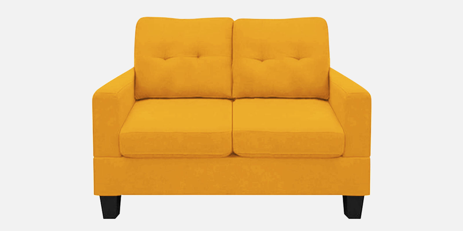 Thomas Fabric 2 Seater Sofa In Bold Yellow Colour - Febonic Living