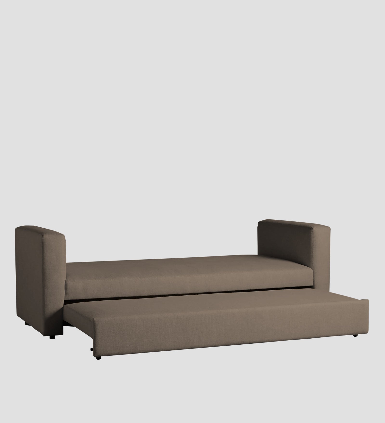 Tosy Fabric 3 Seater Pull Out Sofa Cum Bed In Hazel Beige Colour - Febonic Living